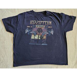 Led Zeppelin Concert T-shirt Mens XL 70s 80s Rock N Roll Retro 1977 tour #2194